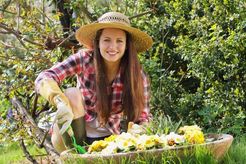 Lush Surbiton garden maintained by skilled gardeners